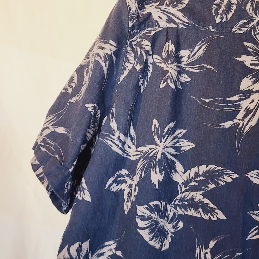Boulder Creek Trading Company Blue Short Sleeve Floral Print Shirt Size Big 2XL - Picture 14 of 16
